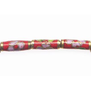 CLOISONNE TUBE 4X13MM RED