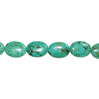 STABLIZED TURQUOISE FLAT OVAL 15X20MM