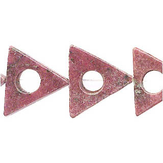 RHODONITE TRIANGLE HOLLOW 16MM