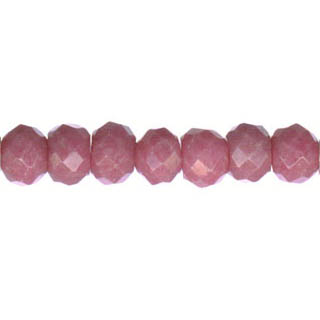 RHODONITE FACETED RONDELL 08MM