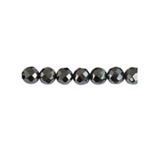 MAGNETIC HEMATITE ROUND FACETED 04MM