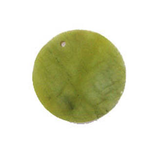 FLAT COIN 35MM OLIVE JADE