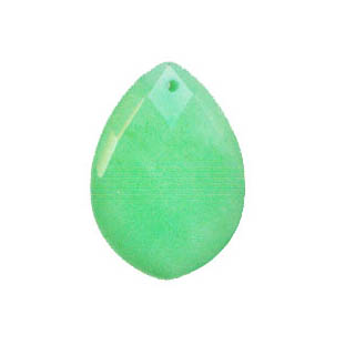 FACETED PEAR 35X50MM DYED JADE GREEN