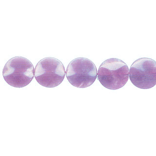 DYED JADE WAVE COIN 20MM LAVENDER