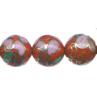 CLOISONNE 14MM RED