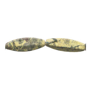 YELLOW TURQUOISE 4 FACE OVAL 12X35MM