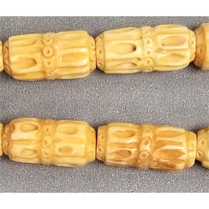 OX BONE CARVING TUBE LANTERN 10X20MM NATURAL COLOR