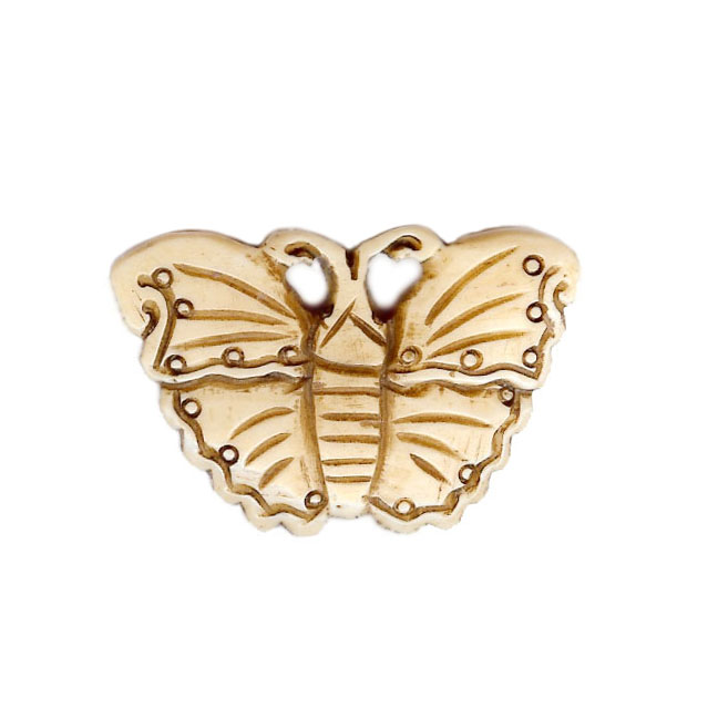 BONE BUTTERFLY 37X58MM AQNTIQUE(2PCS)