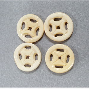 BONE CIRCLE 25MM IVORY (4PCS/BAG)