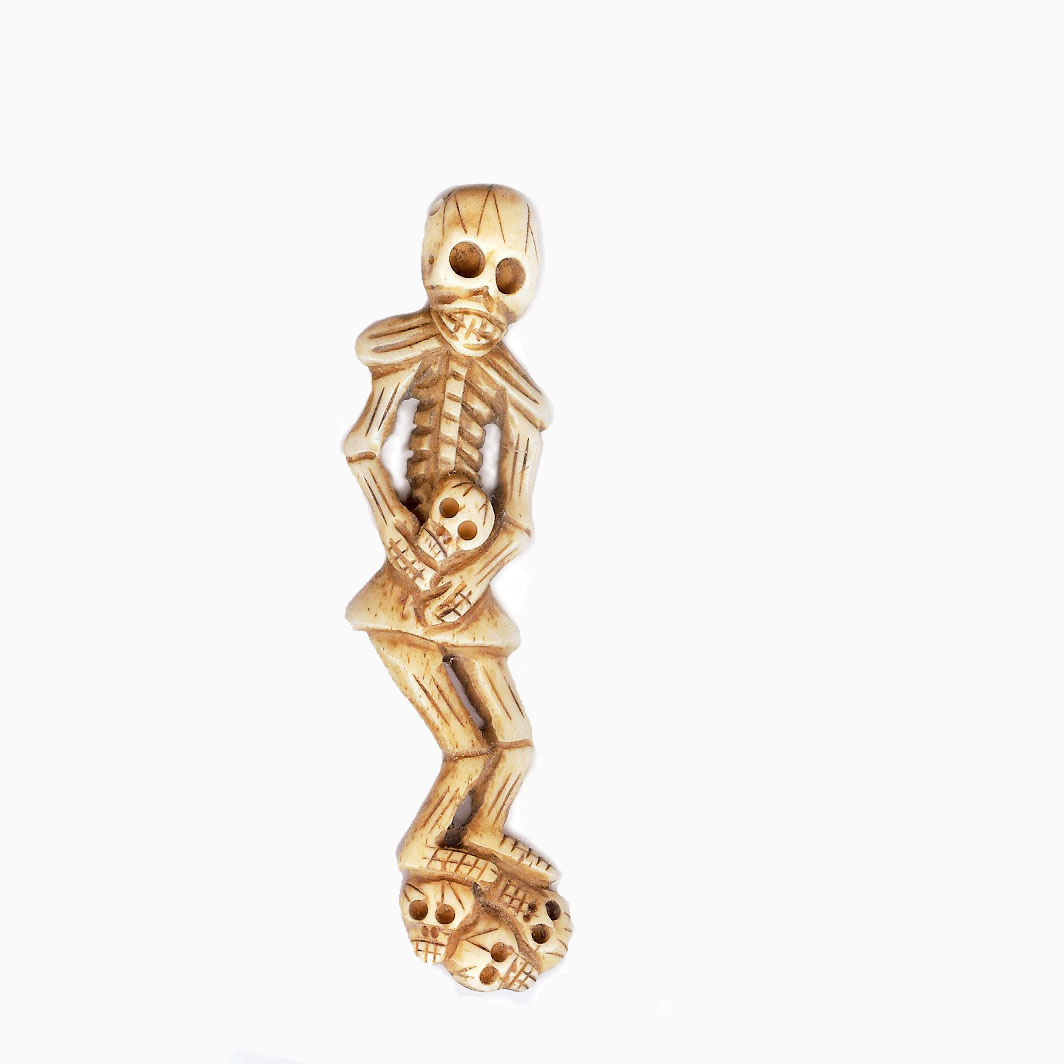 BONE SKULL 25X102MM ANTIQUE