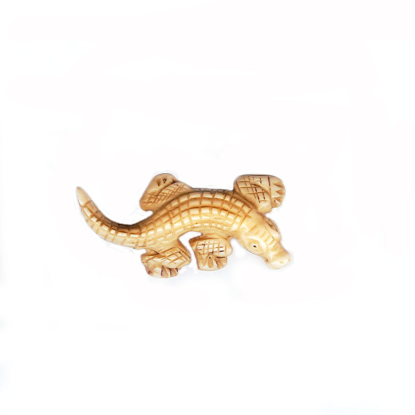 BONE CROCODILE 24X54MM IVORY(2 PCS)