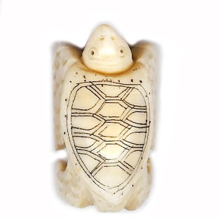 BONE TURTLE 23X33MM IVORY (12PCS)
