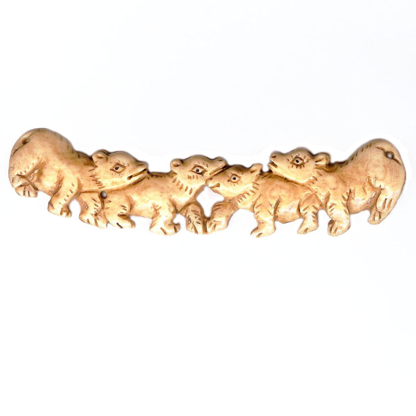 BONE FOUR BEARS 23X100MM ANTIQUE