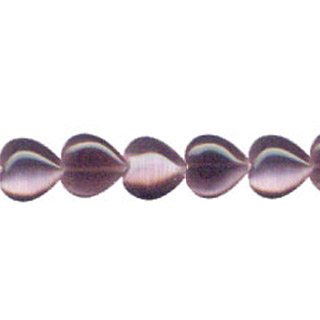 CAT'S EYE PUFF HEART 12MM PURPLE