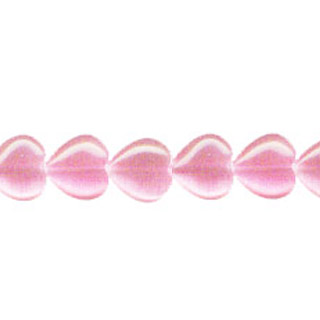 CAT'S EYE PUFF HEART 12MM PINK
