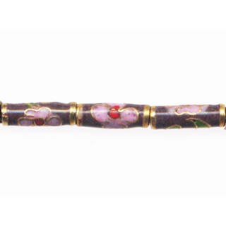 CLOISONNE TUBE 4X13MM PURPLE