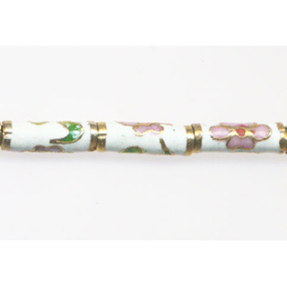 CLOISONNE TUBE 4X13MM WHITE