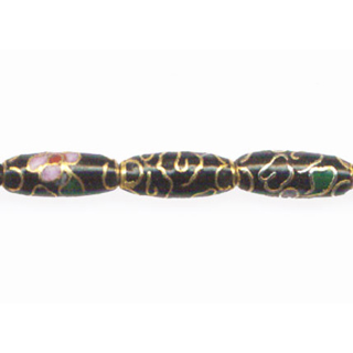 CLOISONNE TUBE 5X12MM BLACK