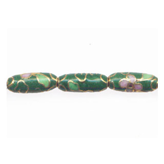 CLOISONNE TUBE 5X12MM GREEN