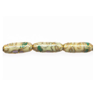 CLOISONNE TUBE 5X12MM PaleGoldenRod