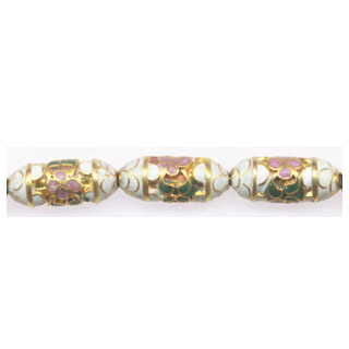 CLOISONNE TUBE 6X16MM WHITE