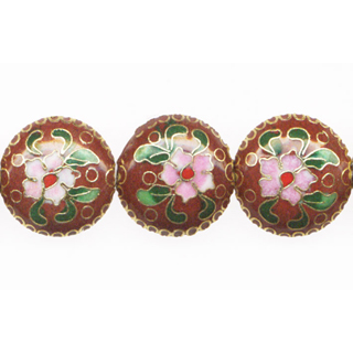 CLOISONNE DISC 20MM RUST
