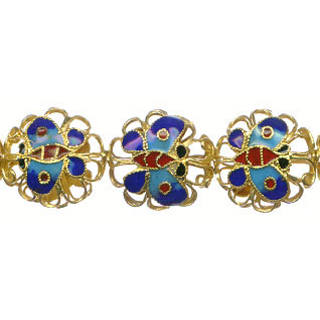 ENAMEL BUTTERFLY 16MM BLUE