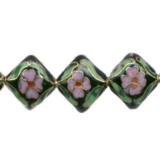 CLOISONNE DIAMOND 16MM BLACK