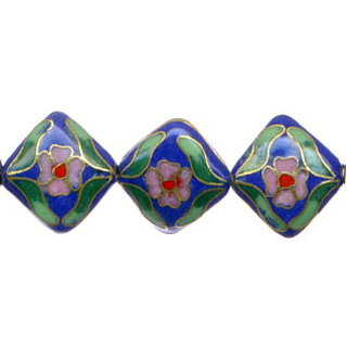 CLOISONNE DIAMOND 16MM BLUE