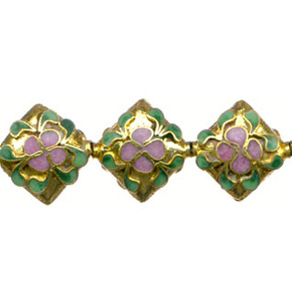 CLOISONNE DIAMOND 16MM GOLD