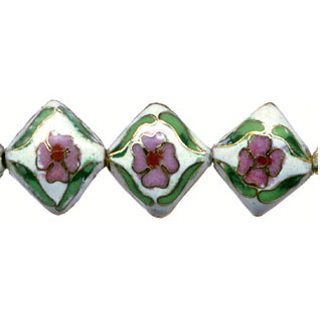 CLOISONNE DIAMOND 16MM WHITE