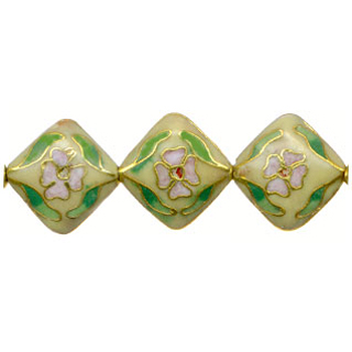 CLOISONNE DIAMOND 16MM BEIGE