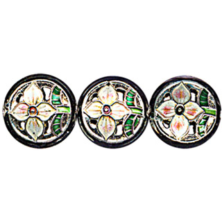 CLOISONNE HOLLOW OUT DISC 17MM BLACK