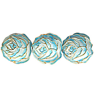 ENAMEL ROSE DISC 20MM WHITE