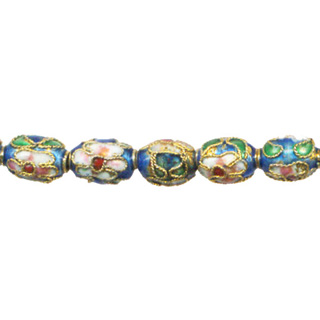 ENAMEL RICE 7X9MM LIGHT BLUE