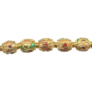 ENAMEL RICE 7X9MM GOLD