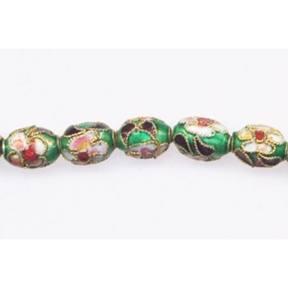 ENAMEL RICE 7X9MM GREEN