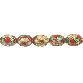 ENAMEL RICE 7X9MM RED