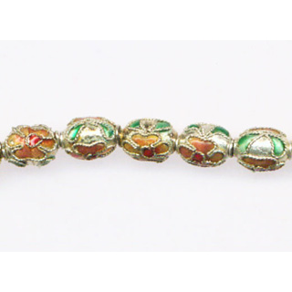 ENAMEL RICE 7X9MM SILVER