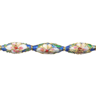 ENAMEL RICE 8X20MM LIGHT BLUE