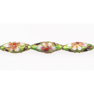 ENAMEL RICE 8X20MM APPLE GREEN