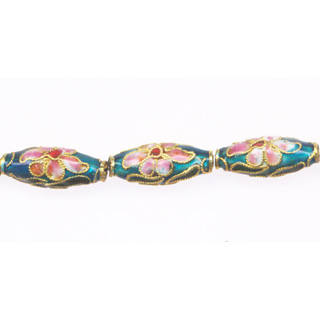 ENAMEL RICE 8X20MM TEAR GREEN