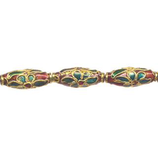 ENAMEL RICE 8X20MM RUST RED