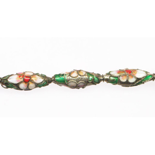 ENAMEL RICE 8X20MM SILVER