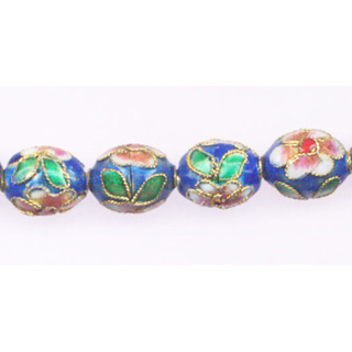 ENAMEL RICE 9X11MM LIGHT BLUE