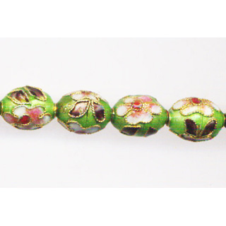 ENAMEL RICE 9X11MM APPLE GREEN