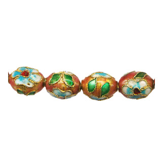 ENAMEL RICE 9X11MM ORANGE