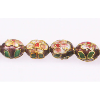 ENAMEL RICE 9X11MM PURPLE