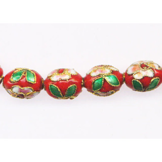 ENAMEL RICE 9X11MM RED