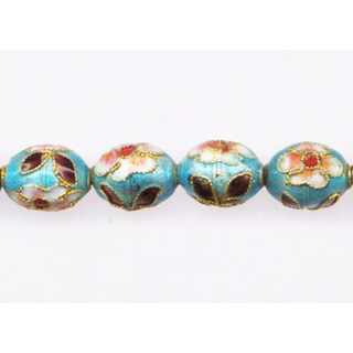 ENAMEL RICE 9X11MM TOURQUOISE